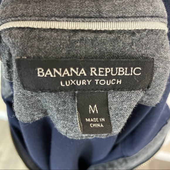 Banana Republic T-shirt Sweater Sweatshirt Luxury Touch Medium Zip Blue Long S - Picture 8 of 10